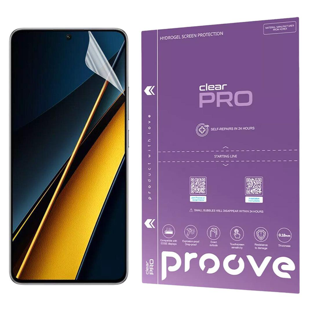 Folia hydrożelowa do wszystkich modeli smartfonów – Proove Pro Clear 0,18mm